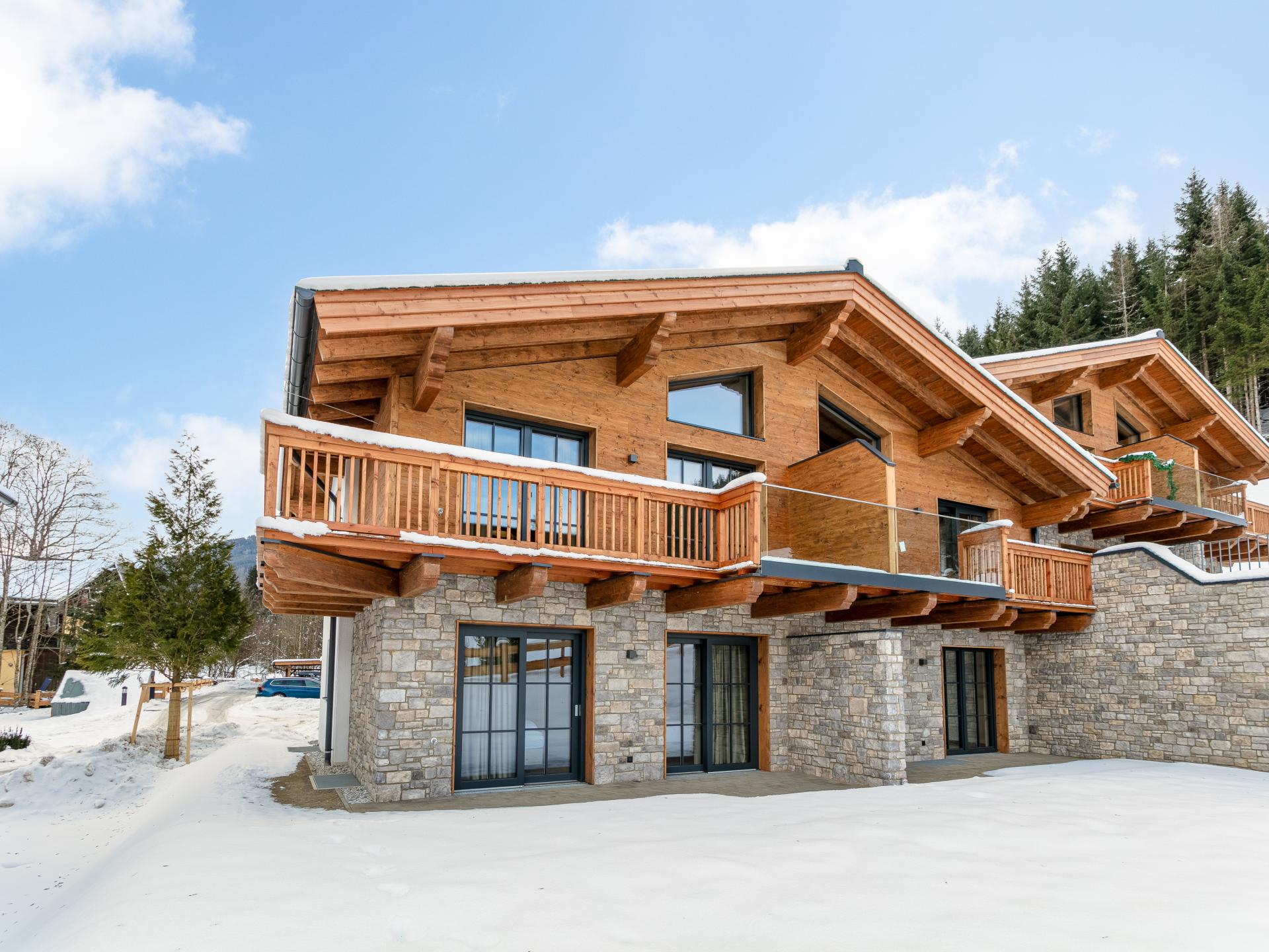 Luxe lodge met eigen sauna vlak bij Flachau