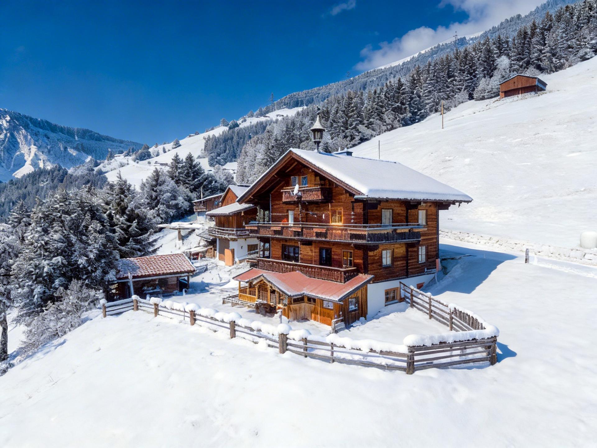 Chalet in de bergen met een prachtig uitzicht