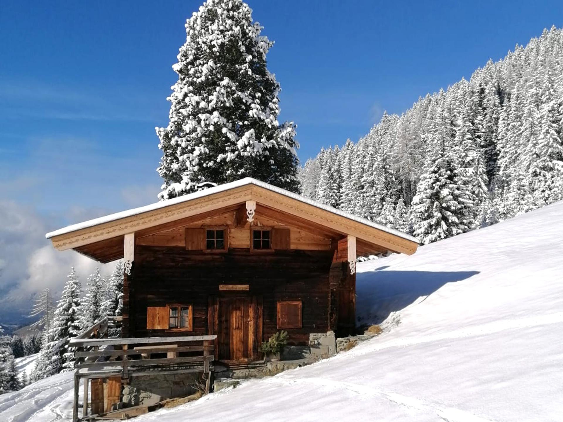 Alpenhut op een afgelegen locatie