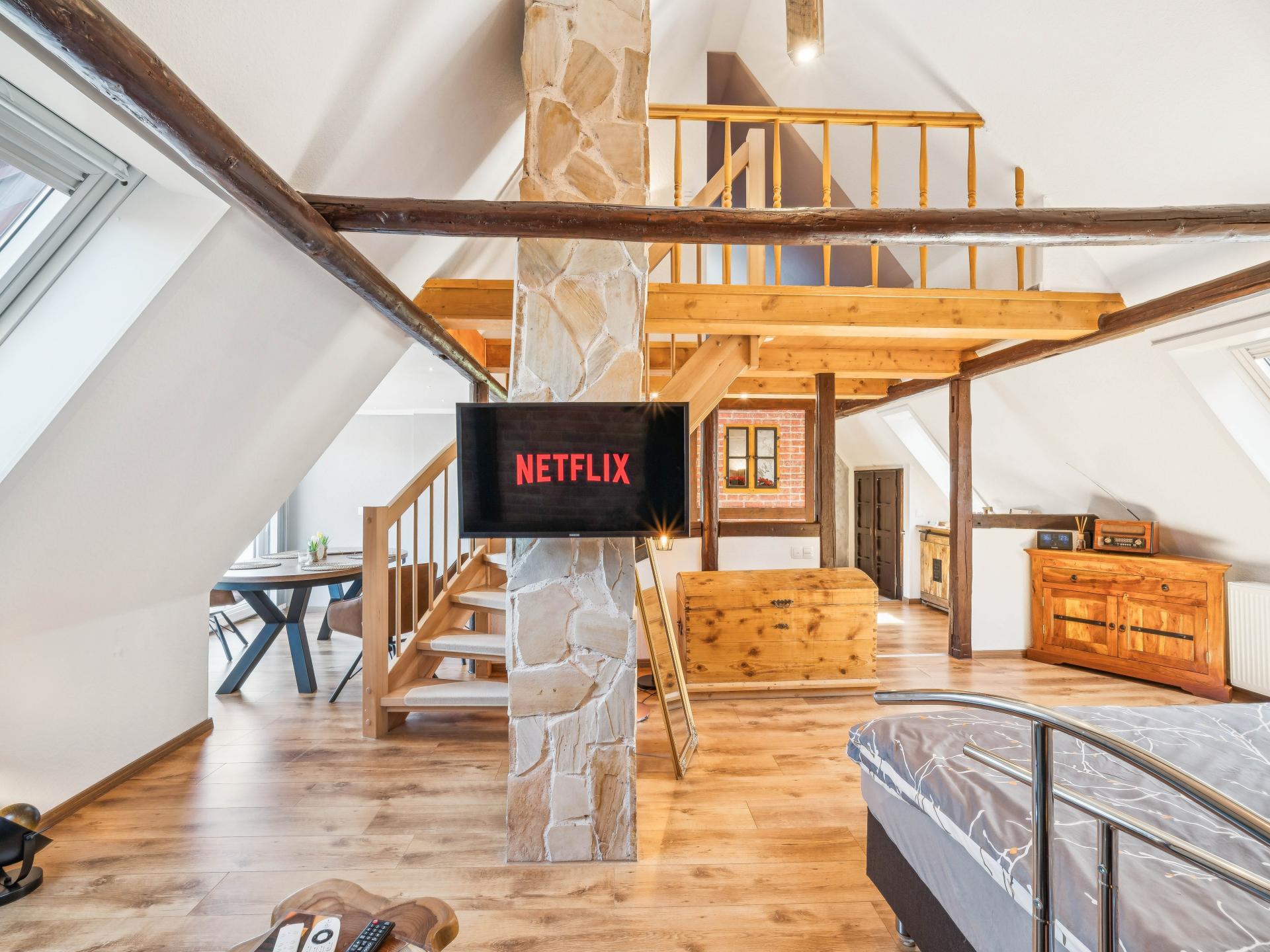 Appartement in Straßberg im Harz met balkon.