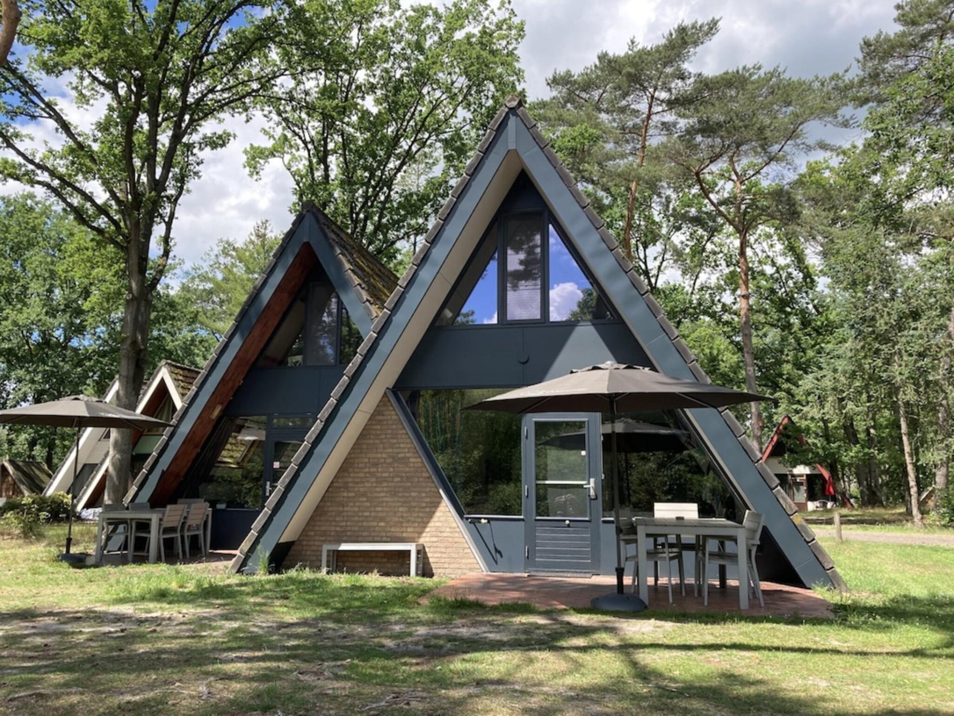 Groepen bungalow met sauna op natuurpark