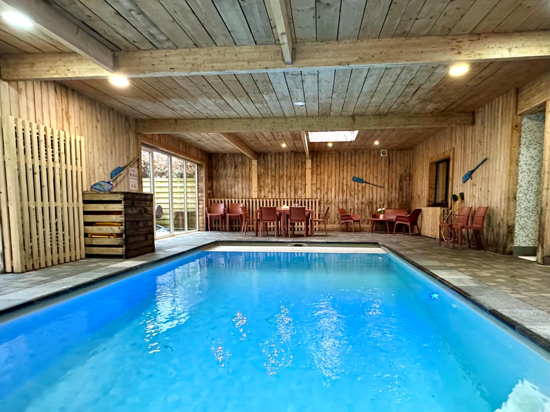 Gite all-in met binnenzwembad, sauna en spellen