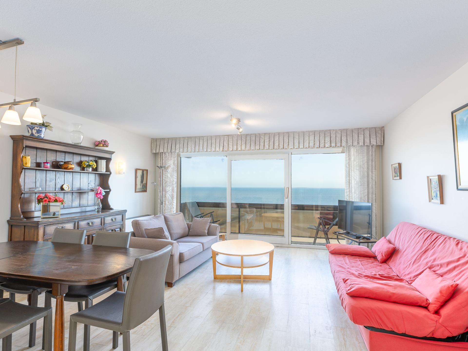 Ruim appartement met garagebox en zeezicht