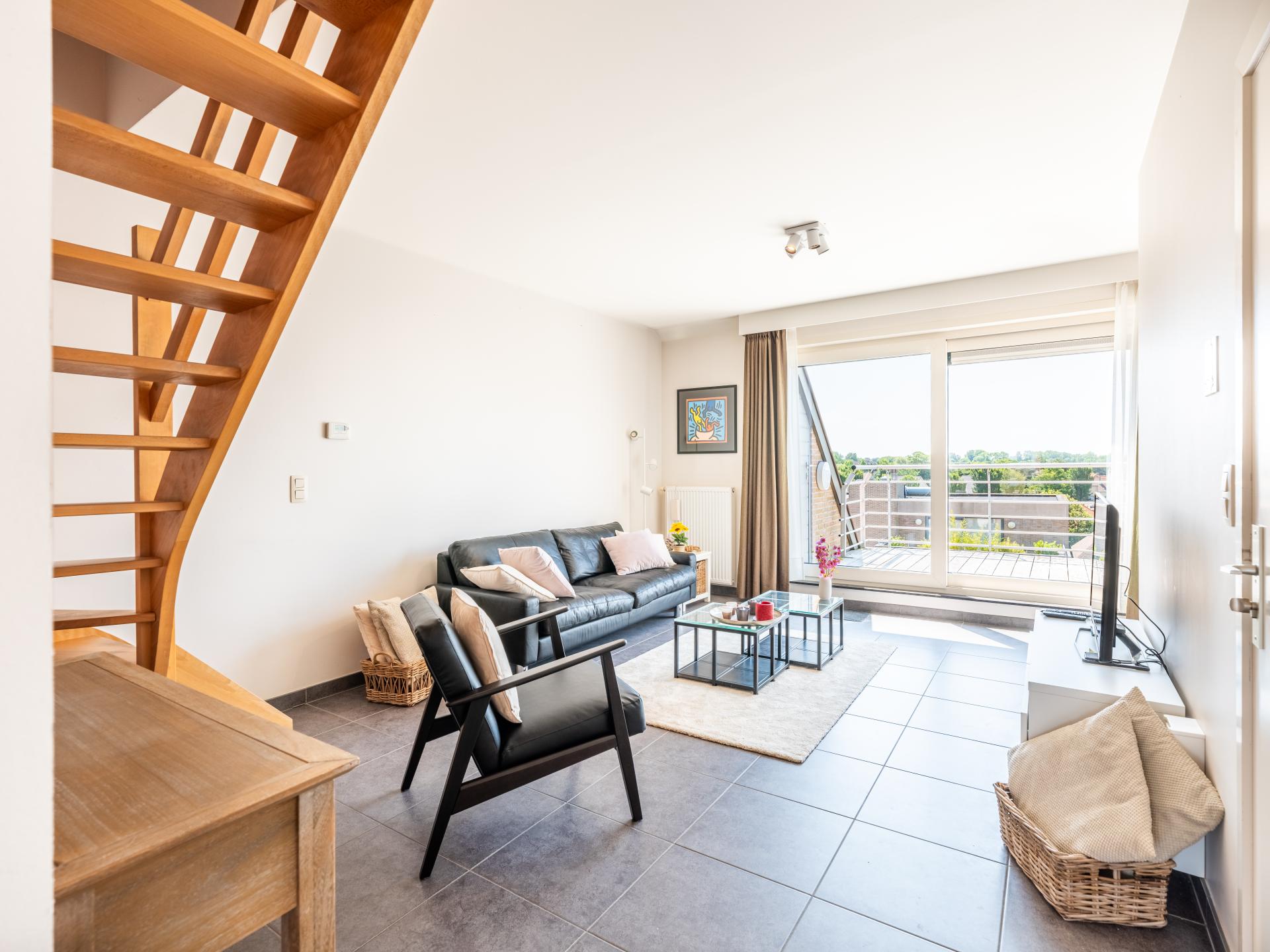 Ruim duplex appartement met 2 terrassen