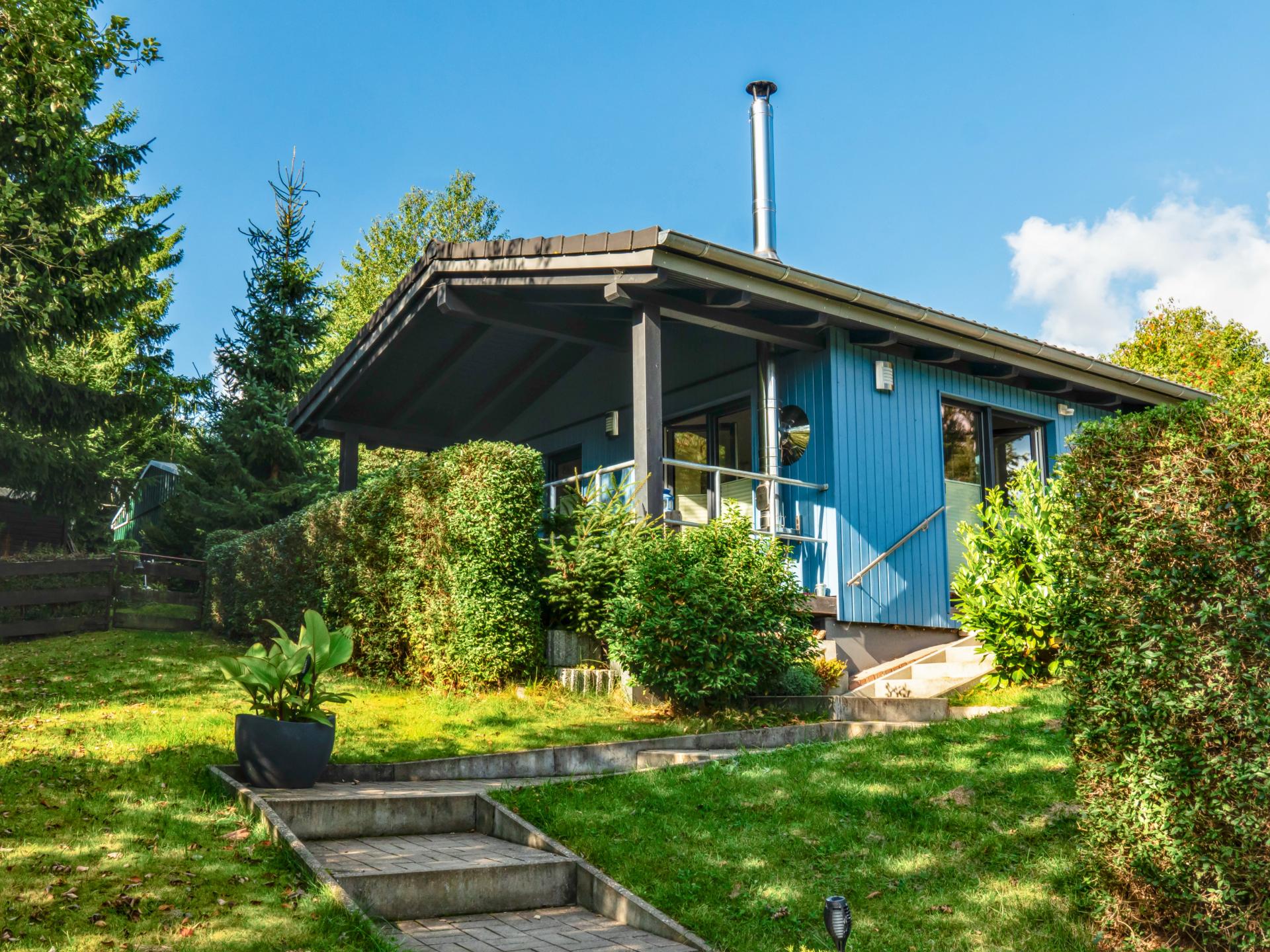 Moderne bungalow in de Harz met twee terrassen