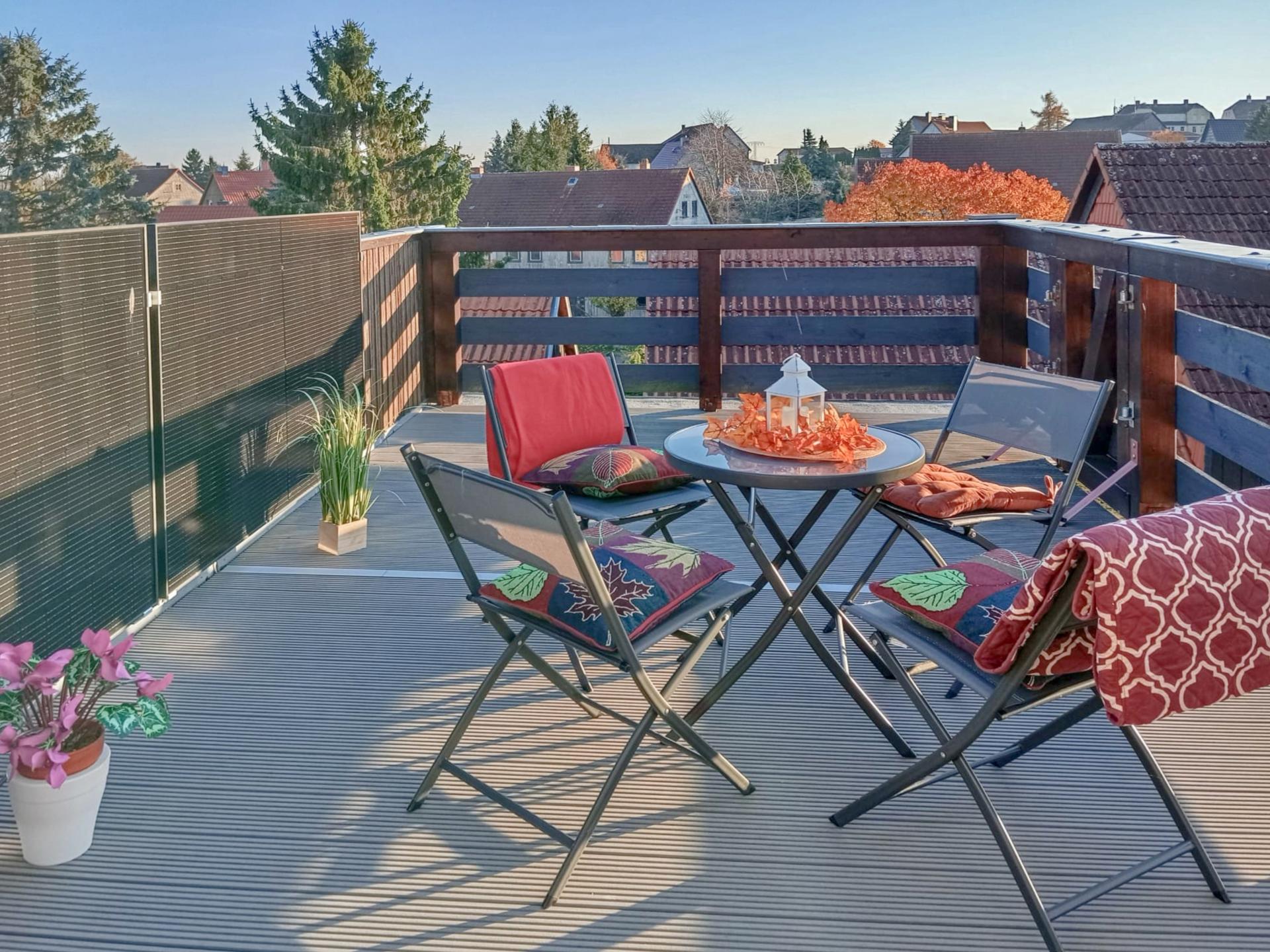 Huis bij Blankenburg in de Harz met dakterras